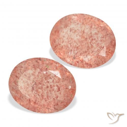Shop natural 5.56ct Rose pamplemousse Quartz fraise gems, ovale, from Russie at GemSelect. In stock, global shipping!