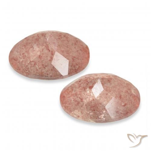 Shop natural 5.85ct Rose pamplemousse Quartz fraise gems, ovale, from Russie at GemSelect. In stock, global shipping!