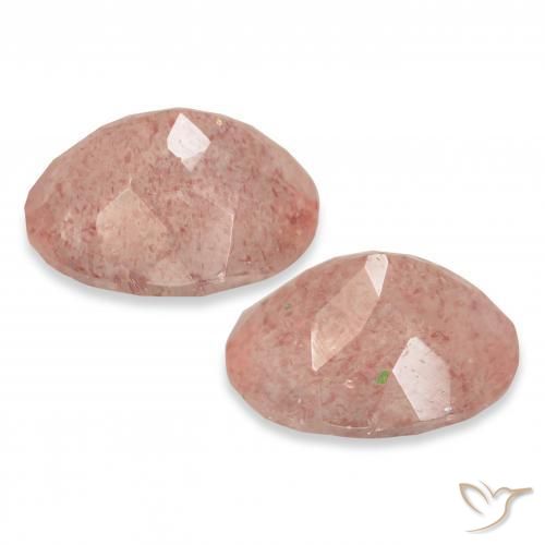 Shop natural 6.80ct Rose orangé Quartz fraise gems, ovale, from Russie at GemSelect. In stock, global shipping!