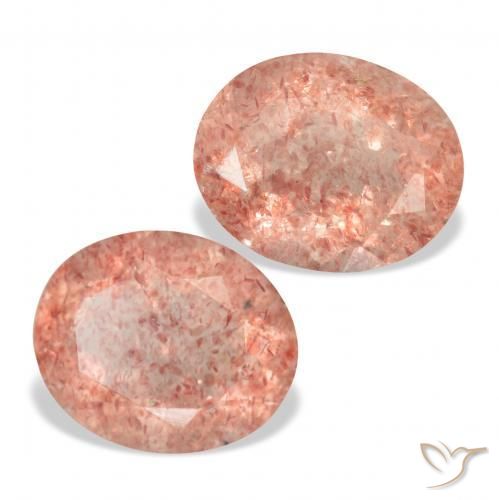 Shop natural 6.51ct Rose orangé Quartz fraise gems, ovale, from Russie at GemSelect. In stock, global shipping!