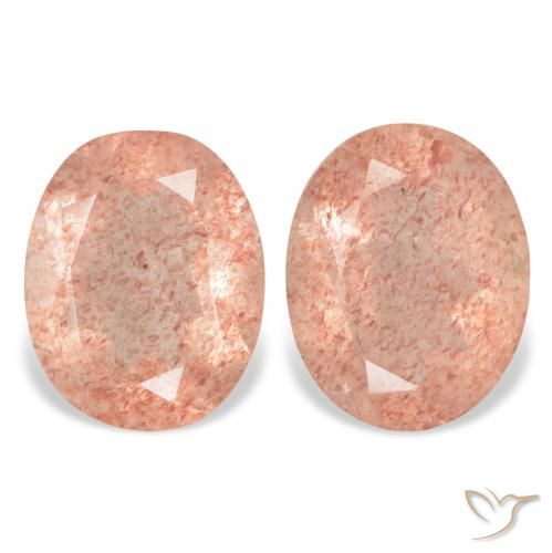 Shop natural 5.92ct Rose orangé Quartz Fraise gems, ovale, from Russie at GemSelect. In stock, global shipping!