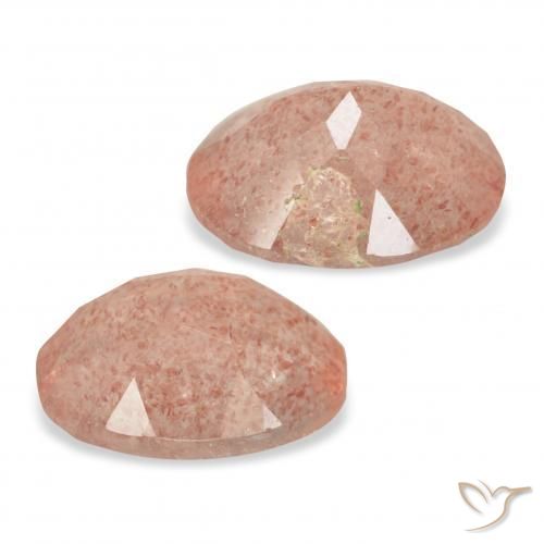 Shop natural 5.92ct Rose orangé Quartz Fraise gems, ovale, from Russie at GemSelect. In stock, global shipping!
