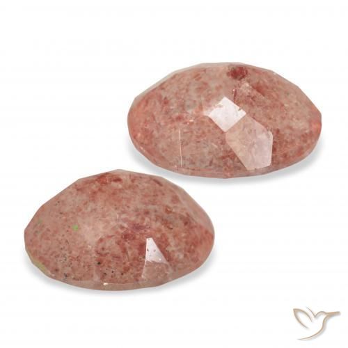 Shop natural 6.46ct Rose orangé Quartz fraise gems, ovale, from Russie at GemSelect. In stock, global shipping!