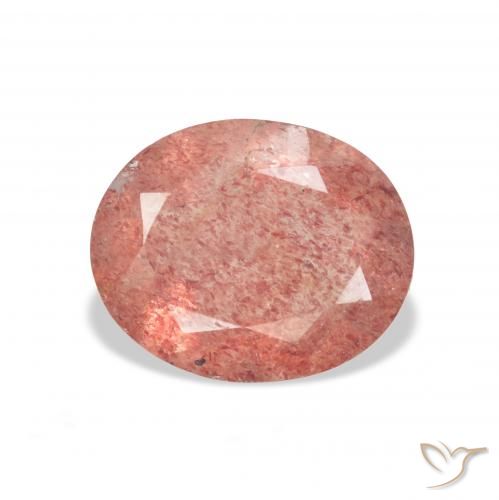 3.26ct Naturel Rose moyen Quartz fraise, ovale, Transparent