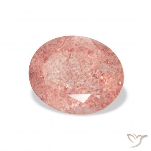 Quartz fraise Medium Light-Pink naturelle ovale, 3.45 ct, Transparent