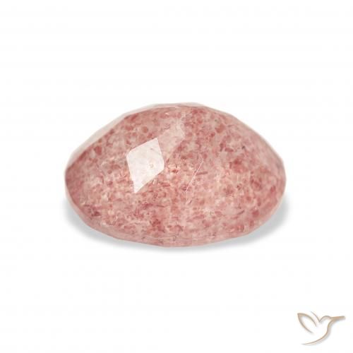 Quartz fraise Medium Light-Pink naturelle ovale, 3.45 ct, Transparent