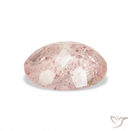 Quartz Fraise Rose moyen naturelle ovale, 2.82 ct, Transparent