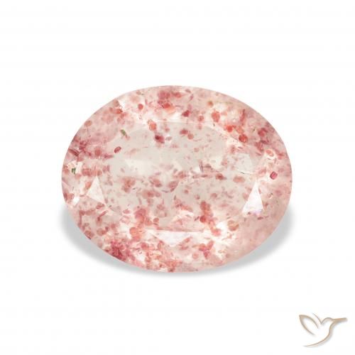 2.87ct Naturel Rose clair Quartz fraise, ovale, Transparent