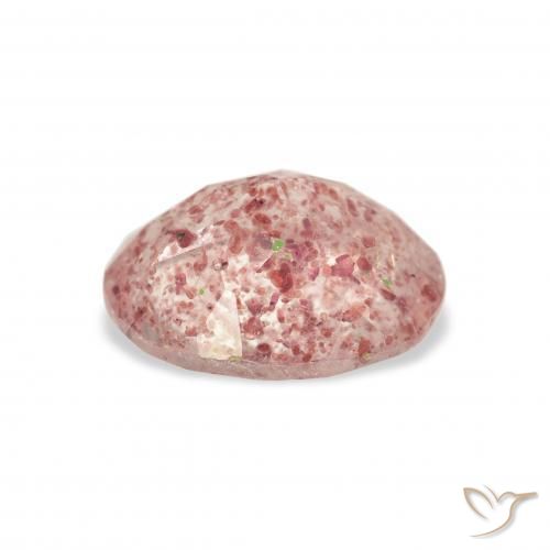 Quartz fraise Rose léger naturelle ovale, 2.98 ct, Transparent