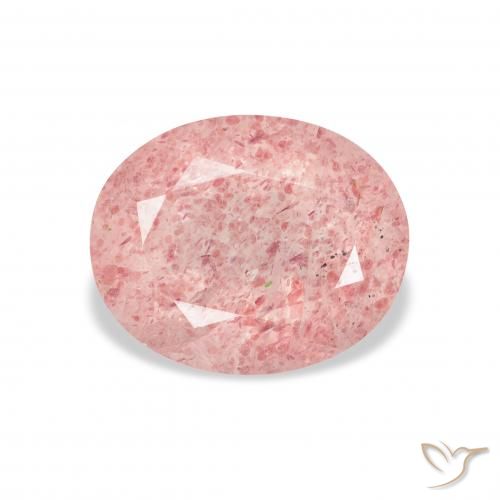 3.54ct Naturel Rose clair Quartz fraise, ovale, Transparent