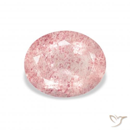 2.95ct Naturel Rose clair Quartz fraise, ovale, Transparent