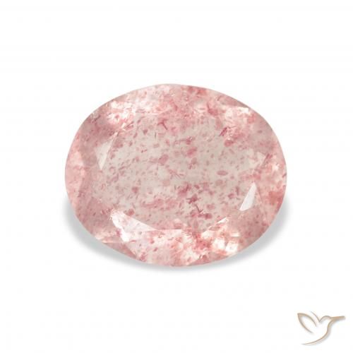 2.78ct Naturel Rose clair Quartz fraise, ovale, Transparent