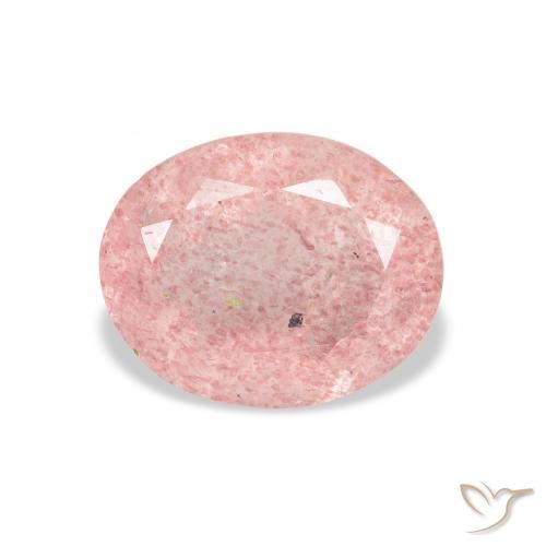 3.47ct Naturel Rose clair Quartz fraise, ovale, Transparent