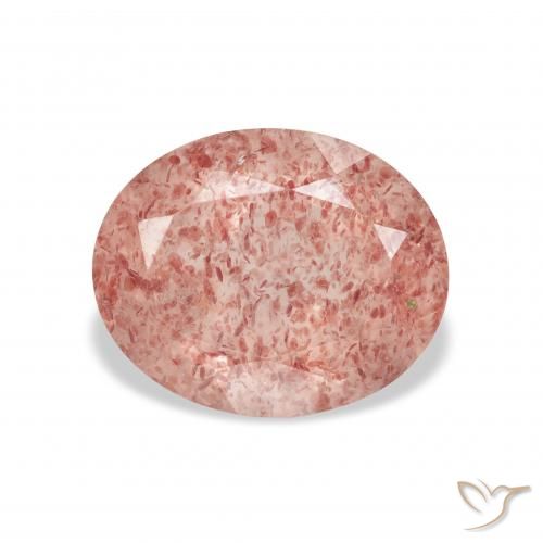 3.29ct Naturel Rose moyen Quartz fraise, ovale, Transparent