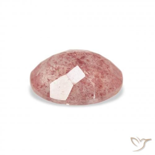 Quartz fraise Medium Light-Pink naturelle ovale, 2.97 ct, Transparent