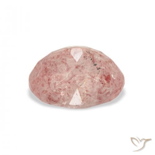 Quartz fraise Medium Light-Pink naturelle ovale, 3.68 ct, Transparent