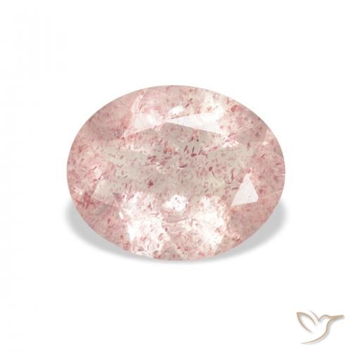 2.74ct Naturel Orange rose Quartz Fraise, ovale, Transparent