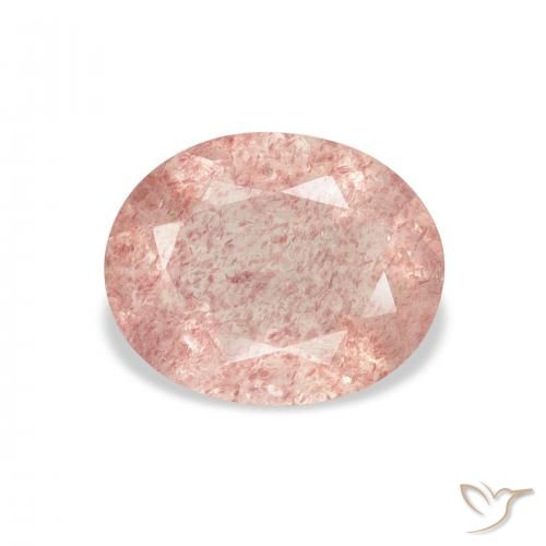 2.84ct Naturel Rose clair Quartz fraise, ovale, Transparent
