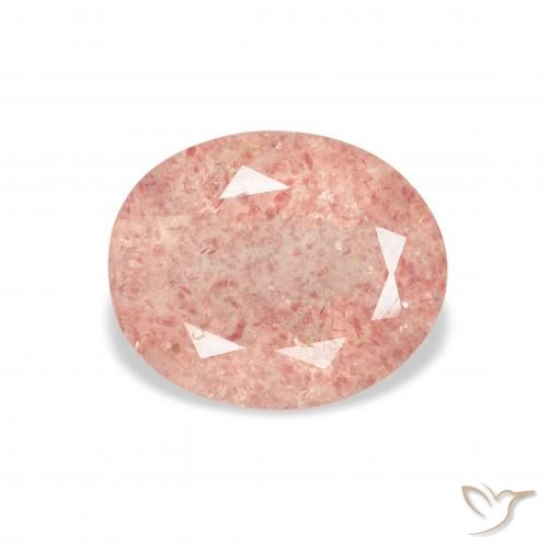 2.94ct Naturel Rose clair Quartz fraise, ovale, Transparent
