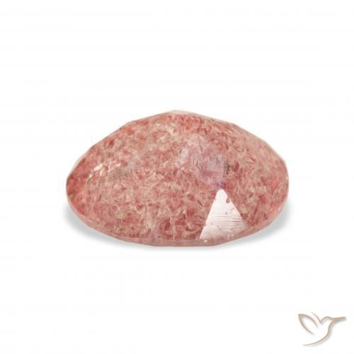 Quartz fraise Rose framboise naturelle ovale, 3.34 ct, Transparent