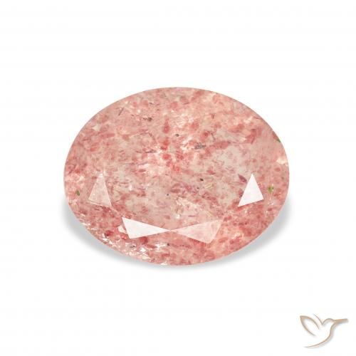 2.82ct Naturel Orange rose Quartz Fraise, ovale, Transparent