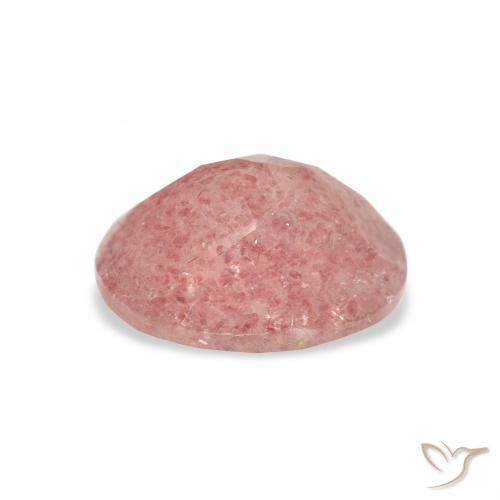 Quartz fraise Rose naturelle ovale, 3.35 ct, Transparent