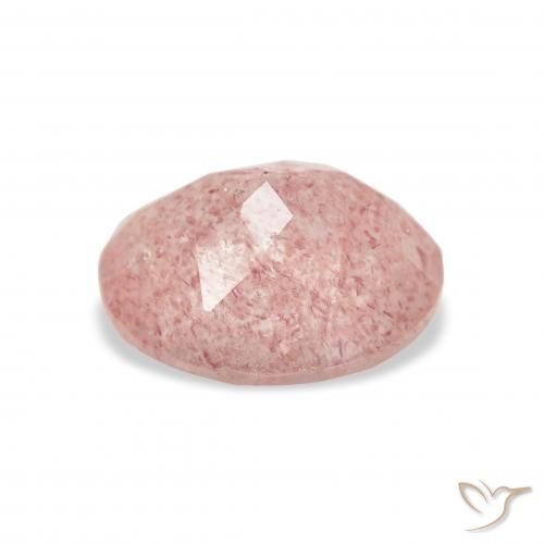 Quartz fraise Medium Light-Pink naturelle ovale, 3.41 ct, Transparent