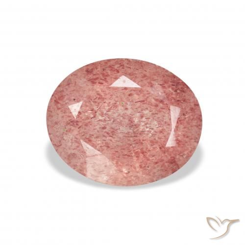 3.33ct Naturel Rose moyen Quartz fraise, ovale, Transparent