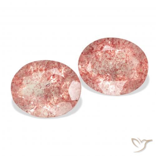 Shop natural 6.41ct Rose moyen Quartz fraise gems, ovale, from Russie at GemSelect. In stock, global shipping!