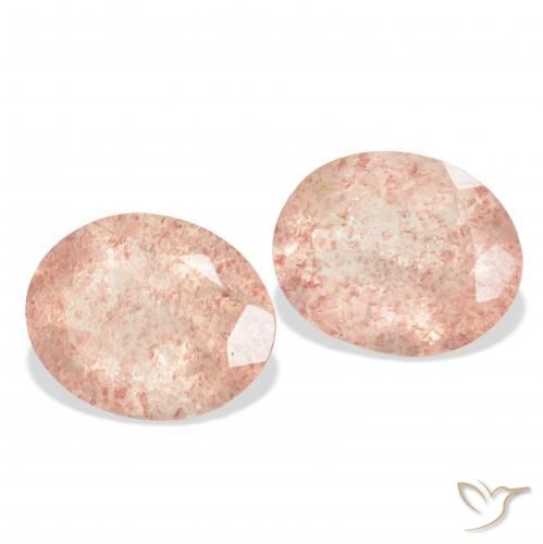 Shop natural 6.64ct Pêche rose Quartz fraise gems, ovale, from Russie at GemSelect. In stock, global shipping!