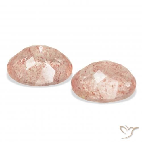 Shop natural 6.64ct Pêche rose Quartz fraise gems, ovale, from Russie at GemSelect. In stock, global shipping!