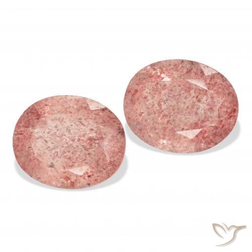 Shop natural 6.43ct Orange rose Quartz fraise gems, ovale, from Russie at GemSelect. In stock, global shipping!