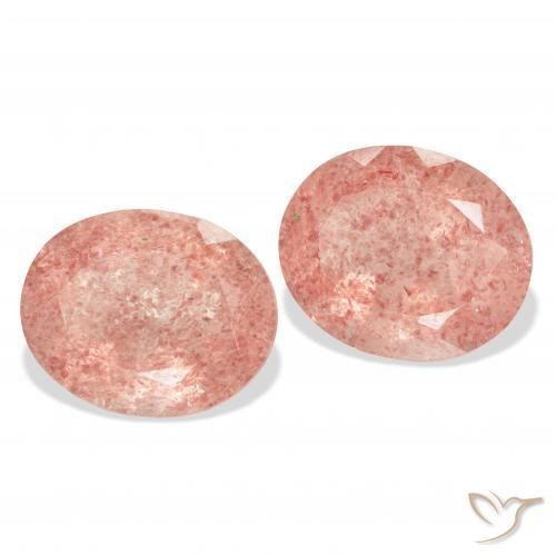 Shop natural 7.46ct Rose orangé foncé Quartz fraise gems, ovale, from Russie at GemSelect. In stock, global shipping!