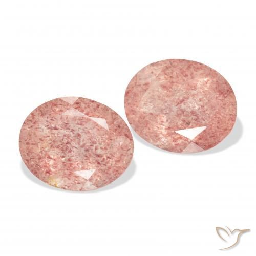 Shop natural 6.45ct Rose moyen Quartz fraise gems, ovale, from Russie at GemSelect. In stock, global shipping!