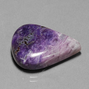 Sugilite multicolore naturelle en forme de poire, 18,38 ct, opaque