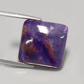 Sugilite violet naturelle coupe coussin, 15,15 ct, opaque