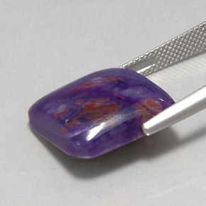Sugilite violet naturelle coupe coussin, 15,15 ct, opaque