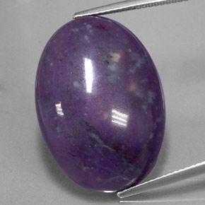 Sugilite multicolore naturelle coupe ovale, 22,62 ct, opaque