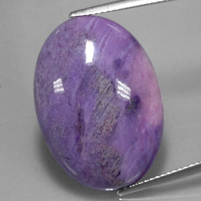 Sugilite multicolore naturelle coupe ovale, 20,56 ct, opaque