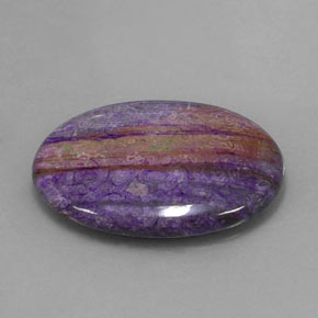 Sugilite multicolore naturelle coupe ovale, 12,41 ct, opaque