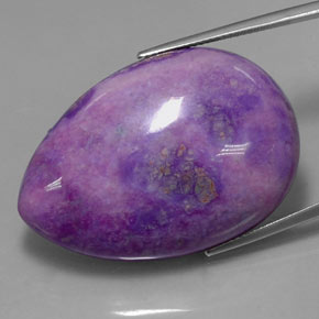 Sugilite multicolore naturelle en forme de poire, 74,11 ct, opaque