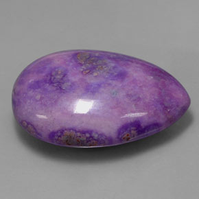 Sugilite multicolore naturelle en forme de poire, 74,11 ct, opaque
