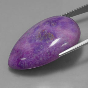Sugilite multicolore naturelle en forme de poire, 74,11 ct, opaque