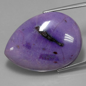 Sugilite multicolore naturelle en forme de poire, 52,37 ct, opaque