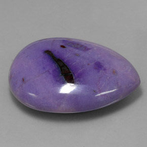 Sugilite multicolore naturelle en forme de poire, 52,37 ct, opaque