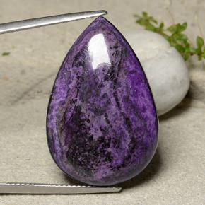 Sugilite Multicolore naturelle En forme de poire, 36.73 ct, Opaque