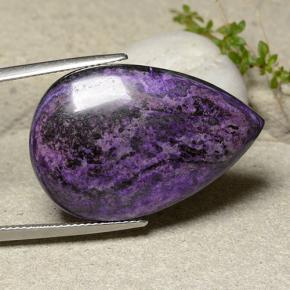 Sugilite Multicolore naturelle En forme de poire, 36.73 ct, Opaque