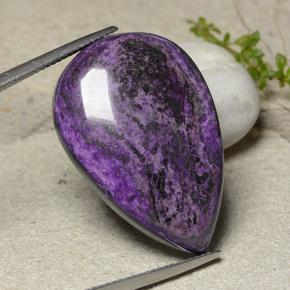 Sugilite Multicolore naturelle En forme de poire, 36.73 ct, Opaque