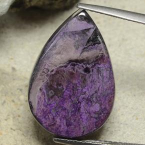 Sugilite Violet moyen-foncé naturelle En forme de poire, 18.65 ct, Opaque