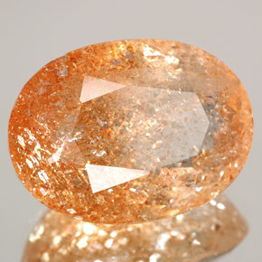 Pierre de Soleil  Orange naturelle Transparent, 10.45 ct, Transparent / Translucide